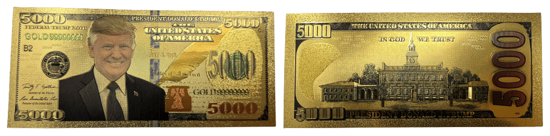 $5000 Commemorative Trump Bucks Bill